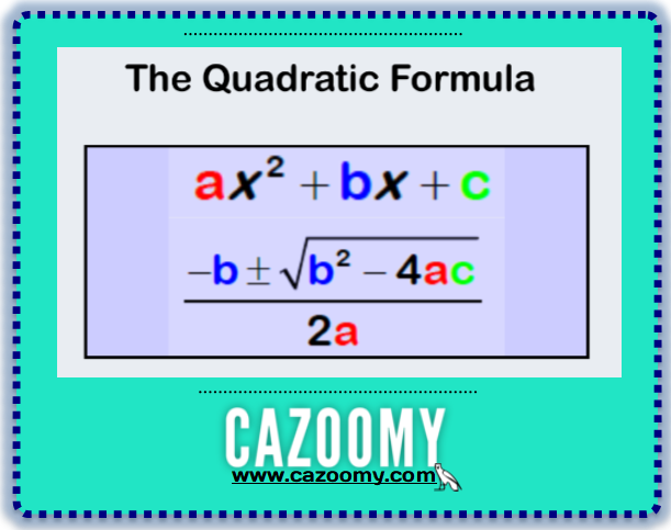 Quadratic Formula worksheet