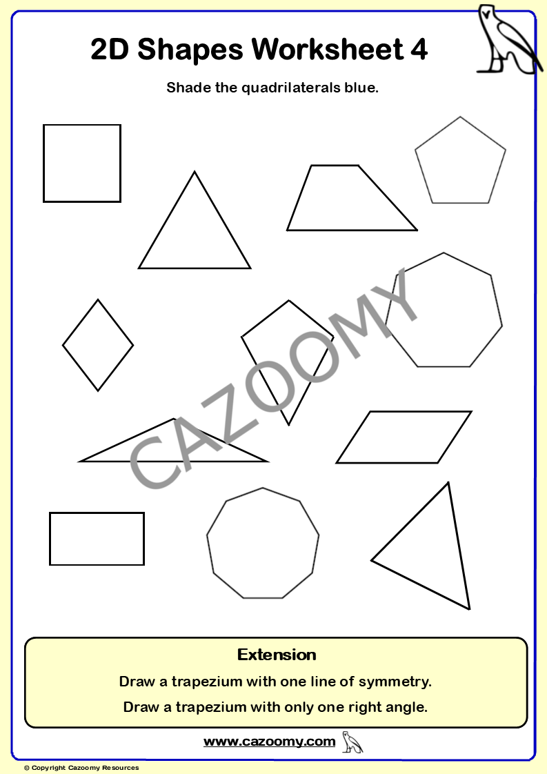 2D Shapes Worksheet 4