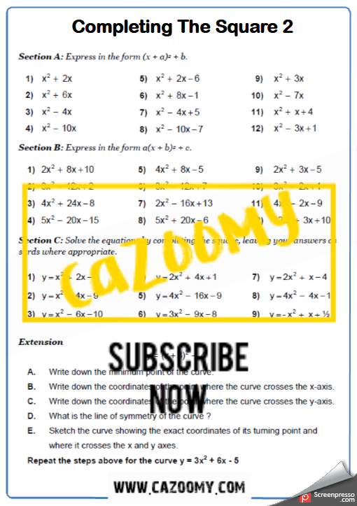 Equations Worksheet 25