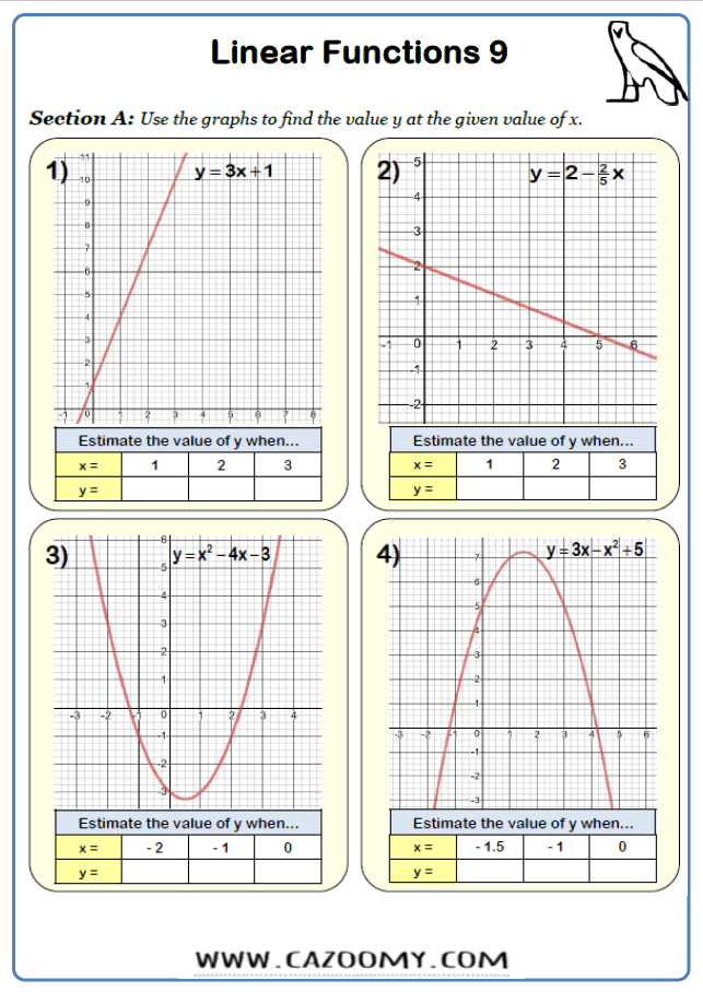 Linear Graphs Worksheet 9